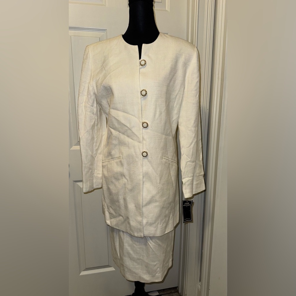 NWT Elegant Cream Blazer with Button Details NWT - image 1